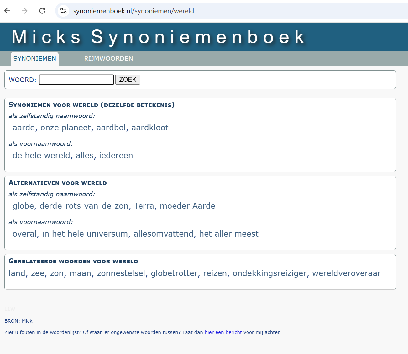 Synoniemenboek.nl is live!